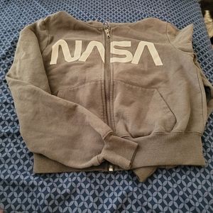 Grey NASA zip up hoodie